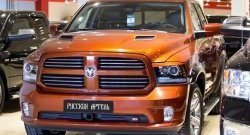 629 р. Реснички на фары RA  Dodge Ram  DJ, DS (2008-2012) (Неокрашенные)  с доставкой в г. Тамбов. Увеличить фотографию 3