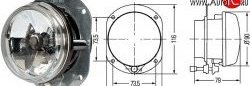 4 299 р. Универсальная противотуманная фара 90 мм HELLA 1N0 008 582-007 Porsche Cayenne 958 (2010-2014) (Без пыльника)  с доставкой в г. Тамбов. Увеличить фотографию 2