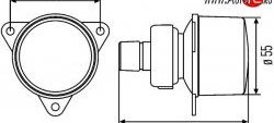 2 599 р. Модуль поворотника серый 55 мм HELLA 2BA-008-221-041 Toyota Estima AHR20,XR50 дорестайлинг (2006-2008)  с доставкой в г. Тамбов. Увеличить фотографию 2