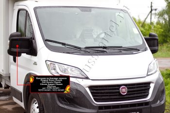 1 089 р. Накладки на боковые зеркала (шагрень) RA  Fiat Ducato  290 (2014-2024) (Неокрашенные)  с доставкой в г. Тамбов. Увеличить фотографию 3