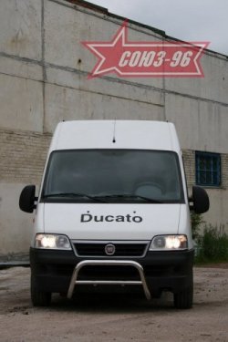 10 844 р. Защита переднего бампера Souz-96 (d60) Fiat Ducato 250 (2006-2014)  с доставкой в г. Тамбов. Увеличить фотографию 2