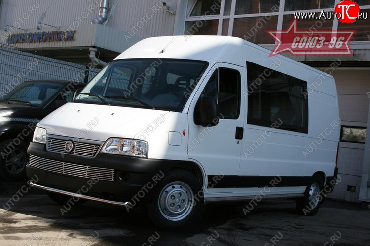 11 564 р. Защита переднего бампера одинарная Souz-96 (d60) Fiat Ducato 250 (2006-2014)  с доставкой в г. Тамбов