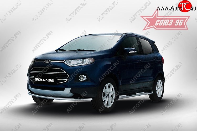 13 049 р. Защита переднего бампера (d42) Souz-96 Ford EcoSport дорестайлинг (2013-2019)  с доставкой в г. Тамбов