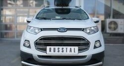 12 999 р. Одинарная защита переднего бампера диаметром 63 мм Russtal Ford EcoSport дорестайлинг (2013-2019)  с доставкой в г. Тамбов. Увеличить фотографию 1