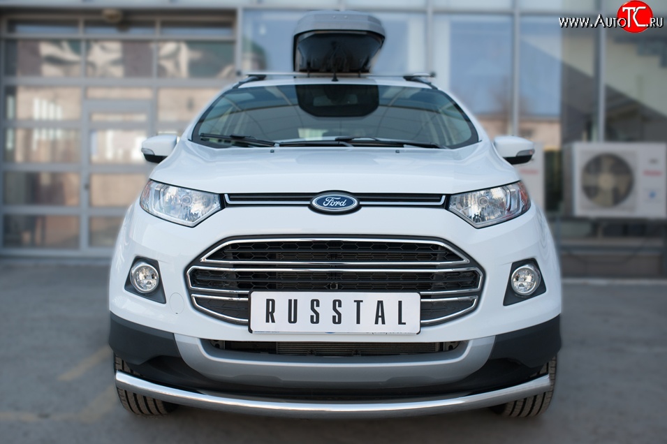 12 999 р. Одинарная защита переднего бампера диаметром 63 мм Russtal Ford EcoSport дорестайлинг (2013-2019)  с доставкой в г. Тамбов