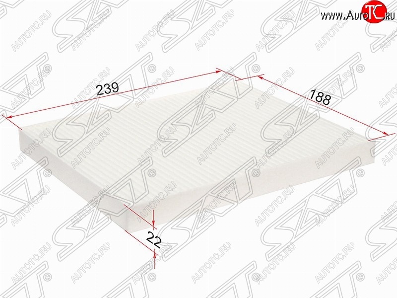 219 р. Фильтр салонный SAT (239х188х22 mm)  Ford EcoSport - Fiesta  6  с доставкой в г. Тамбов