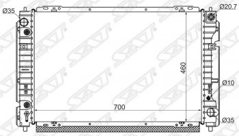 7 899 р. Радиатор двигателя SAT (пластинчатый, 2.0/2.3, МКПП/АКПП)  Ford Escape  1 (2000-2007), Ford Maverick  TM1 (2000-2007), Mazda Tribute (2000-2011)  с доставкой в г. Тамбов. Увеличить фотографию 1