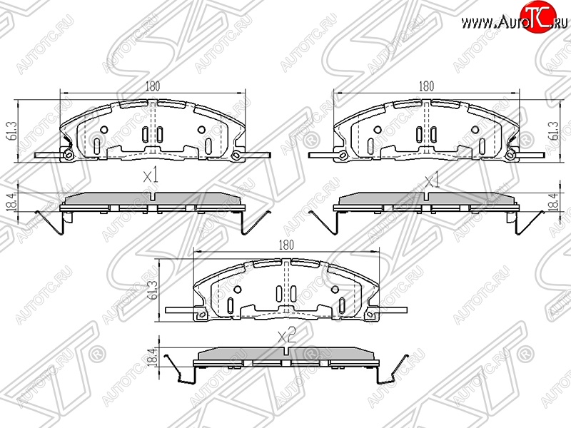 1 649 р. Колодки тормозные SAT (передние)  Ford Explorer  U502 (2010-2016) дорестайлинг  с доставкой в г. Тамбов