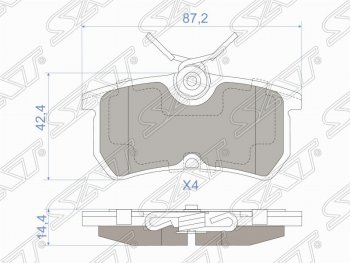 979 р. Колодки тормозные задние SAT  Ford Fiesta  5 - Focus  1  с доставкой в г. Тамбов. Увеличить фотографию 1