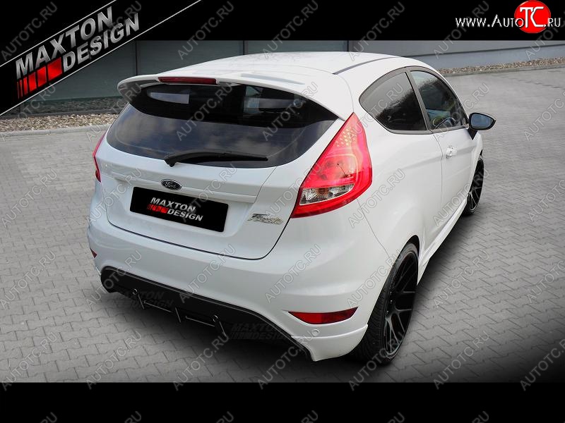 21 149 р. Накладка на задний бампер Maxton  Ford Fiesta  6 (2008-2013) хэтчбэк 3 дв. дорестайлинг, хэтчбэк 5 дв. дорестайлинг  с доставкой в г. Тамбов