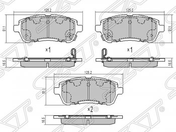 1 099 р. Колодки тормозные SAT (передние)  Ford Fiesta  6 (2008-2019), Mazda 2/Demio  DE (2007-2014), Toyota Tank (2016-2024)  с доставкой в г. Тамбов. Увеличить фотографию 1