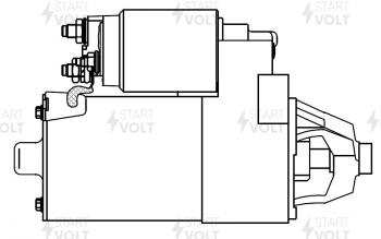 10 999 р. Стартер (V-1.8L/2.0L, 1,4кВт) STARTVOLT Ford Focus 1 седан дорестайлинг (1998-2002)  с доставкой в г. Тамбов. Увеличить фотографию 6