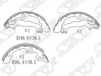 1 589 р. Колодки тормозные SAT (задние)  Ford Focus  1 (1998-2005) седан дорестайлинг, универсал дорестайлинг, хэтчбэк 3 дв. дорестайлинг, хэтчбэк 5 дв. дорестайлинг, седан рестайлинг, универсал рестайлинг, хэтчбэк 3 дв. рестайлинг, хэтчбэк 5 дв. рестайлинг  с доставкой в г. Тамбов. Увеличить фотографию 1