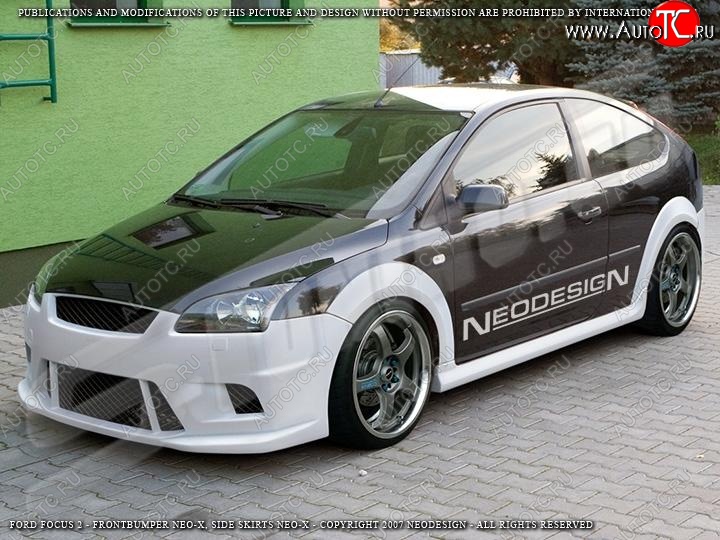 14 199 р. Пороги накладки Neodesign Ford Focus 2 хэтчбэк 3 дв. рестайлинг (2007-2011)  с доставкой в г. Тамбов