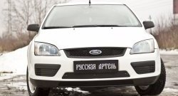 1 199 р. Зимняя заглушка решетки переднего бампера РА Ford Focus 2  седан дорестайлинг (2004-2008)  с доставкой в г. Тамбов. Увеличить фотографию 5