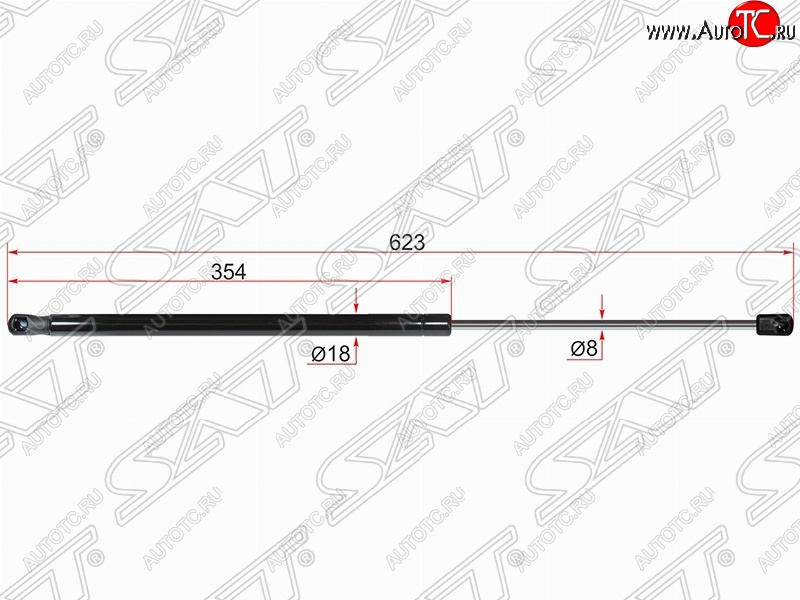 699 р. Упор крышки багажника SAT (газовый)  Ford Focus  3 (2010-2019) хэтчбэк дорестайлинг, хэтчбэк рестайлинг  с доставкой в г. Тамбов