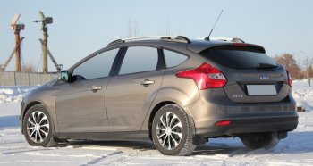 8 799 р. Комплект рейлингов АПС  Ford Focus  3 (2010-2019) хэтчбэк дорестайлинг, хэтчбэк рестайлинг (Черные, без поперечин)  с доставкой в г. Тамбов. Увеличить фотографию 3