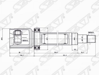 Шрус SAT (внутренний, 21*23*40 мм) Ford (Форд) Fusion (Фьюжен)  1 (2002-2012) 1 хэтчбэк дорестайлинг,  рестайлинг, хэтчбэк