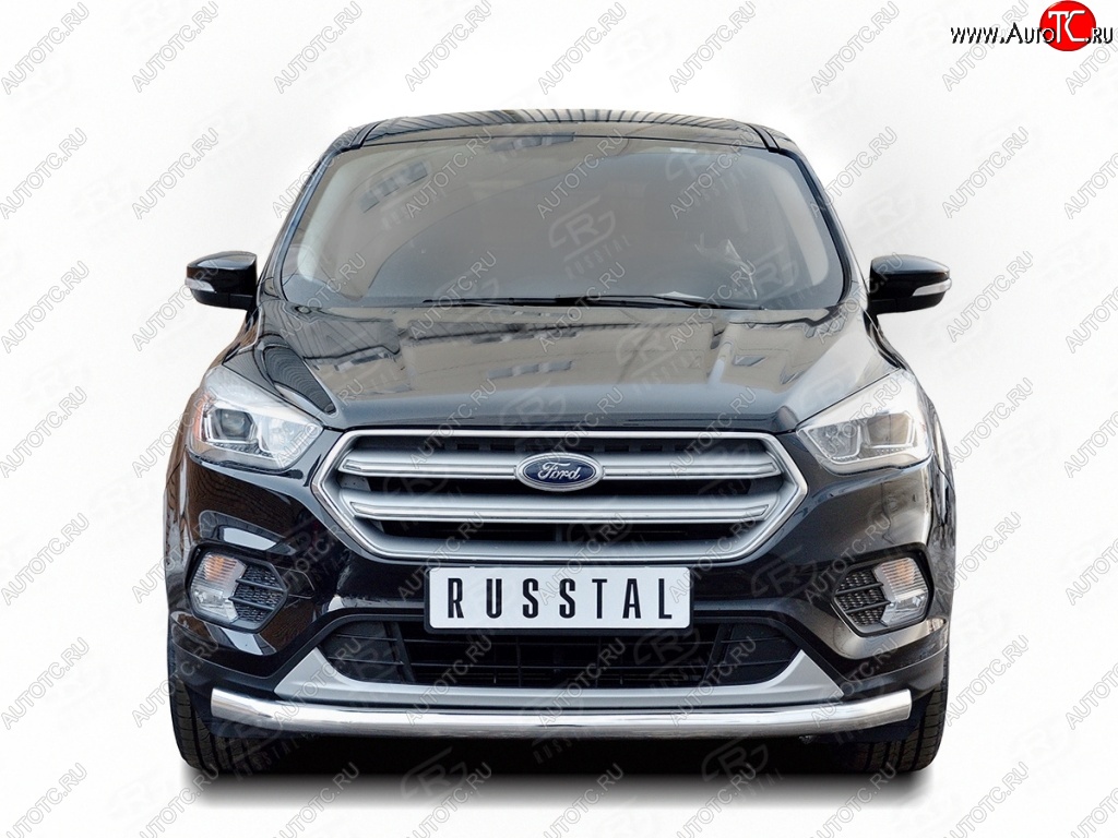 14 599 р. Защита переднего бампера (Ø63 мм, нержавейка) SLITKOFF  Ford Kuga  2 (2016-2019) рестайлинг  с доставкой в г. Тамбов