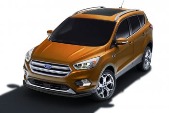 11 749 р. Защита заднего бампера Slitkoff (двойная, d57/42)  Ford Kuga  2 (2016-2019) рестайлинг (Нержавейка, Полированная)  с доставкой в г. Тамбов. Увеличить фотографию 2