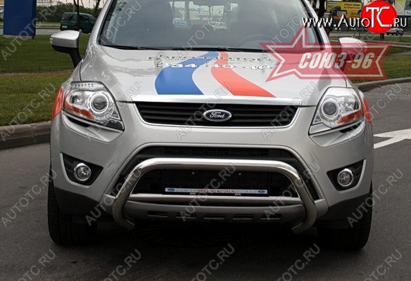 12 149 р. Защита переднего бампера Souz-96 (d60) Ford Kuga 1 (2008-2013)  с доставкой в г. Тамбов