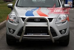 Защита переднего бампера Souz-96 (d60) Ford Kuga 1 (2008-2013)