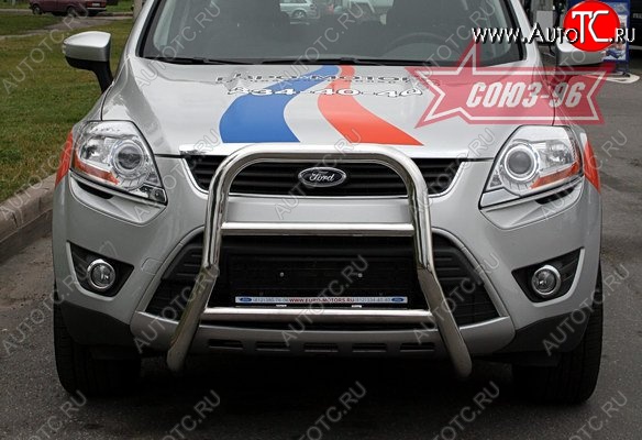 13 499 р. Защита переднего бампера Souz-96 (d60) Ford Kuga 1 (2008-2013)  с доставкой в г. Тамбов