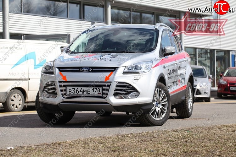 6 209 р. Декоративный элемент воздухозаборника Souz-96 (d10) Ford Kuga 2 дорестайлинг (2013-2016)  с доставкой в г. Тамбов