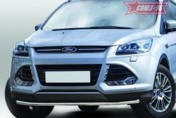 13 679 р. Защита переднего бампера одинарная Souz-96 Premium Low (d42)  Ford Kuga  2 (2013-2016) дорестайлинг  с доставкой в г. Тамбов. Увеличить фотографию 1