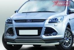 2 384 р. Защита переднего бампера одинарная Souz-96 Premium High (d60)  Ford Kuga  2 (2013-2016) дорестайлинг  с доставкой в г. Тамбов. Увеличить фотографию 1