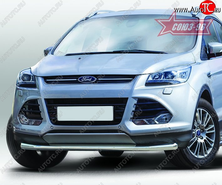 2 384 р. Защита переднего бампера одинарная Souz-96 Premium High (d60)  Ford Kuga  2 (2013-2016) дорестайлинг  с доставкой в г. Тамбов