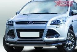 14 669 р. Защита переднего бампера одинарная Souz-96 Premium Low (d60) Ford Kuga 2 дорестайлинг (2013-2016)  с доставкой в г. Тамбов. Увеличить фотографию 1