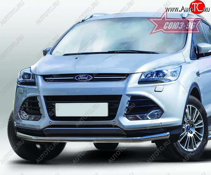 14 669 р. Защита переднего бампера одинарная Souz-96 Premium Low (d60)  Ford Kuga  2 (2013-2016) дорестайлинг  с доставкой в г. Тамбов