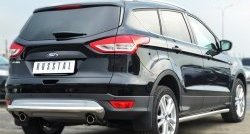 11 699 р. Одинарная защита заднего бампера из трубы диаметром 63 мм SLITKOFF  Ford Kuga  2 (2013-2016) дорестайлинг  с доставкой в г. Тамбов. Увеличить фотографию 4