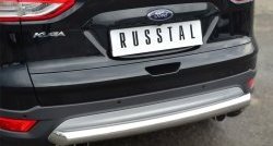 12 249 р. Одинарная защита заднего бампера из трубы диаметром 76 мм SLITKOFF  Ford Kuga  2 (2013-2016) дорестайлинг  с доставкой в г. Тамбов. Увеличить фотографию 2