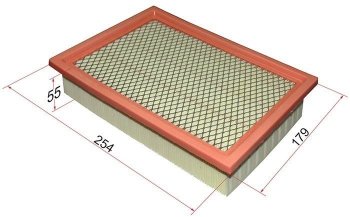 Фильтр воздушный двигателя SAT (274x179x55 мм) Ford (Форд) Maverick (Маверик)  TM1 (2000-2007), Mazda (Мазда) Tribute (Трибут) (2000-2007)