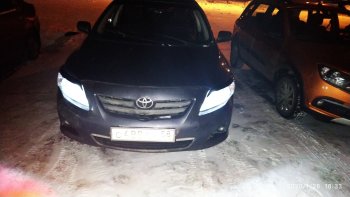 699 р. Комплект ресничек на фары Sport  Toyota Corolla  E150 (2006-2010) седан дорестайлинг (Неокрашенные)  с доставкой в г. Тамбов. Увеличить фотографию 12