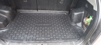 1 539 р. Коврик в багажник SeiNtex (полимер)  Hyundai Tucson  JM (2004-2010)  с доставкой в г. Тамбов. Увеличить фотографию 3