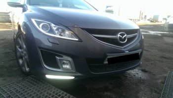 7 599 р. Передний бампер SAT (SPORT)  Mazda 6  GH (2007-2010) дорестайлинг лифтбэк, дорестайлинг седан, дорестайлинг универсал (Неокрашенный)  с доставкой в г. Тамбов. Увеличить фотографию 3