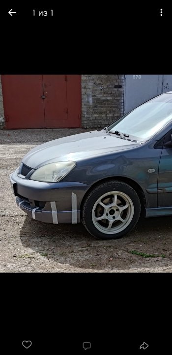 5 749 р. Накладка переднего бампера Sport 2.0 Mitsubishi Lancer 9 2-ой рестайлинг седан (2005-2009) (Неокрашенная)  с доставкой в г. Тамбов. Увеличить фотографию 2