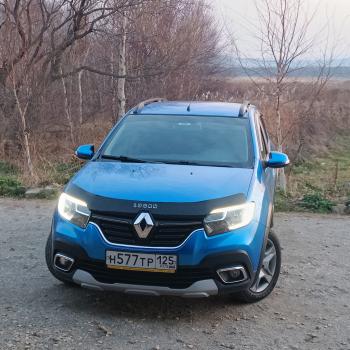 6 469 р. Рейлинги Petroil Tuning Комфорт  Renault Logan  2 - Logan Stepway (Черный муар)  с доставкой в г. Тамбов. Увеличить фотографию 9