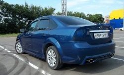 4 199 р. Пороги накладки FT Ford Focus 2 седан рестайлинг (2007-2011) (Неокрашенные)  с доставкой в г. Тамбов. Увеличить фотографию 3