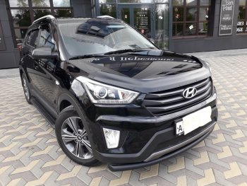 6 999 р. Защита переднего бампера Slitkoff (d57, черная) Hyundai Creta GS дорестайлинг (2015-2019) (Цвет: серебристый)  с доставкой в г. Тамбов. Увеличить фотографию 10