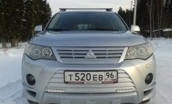 679 р. Радиаторная решётка Sport Mitsubishi Outlander XL (CW)  дорестайлинг (2005-2009) (Неокрашенная)  с доставкой в г. Тамбов. Увеличить фотографию 7