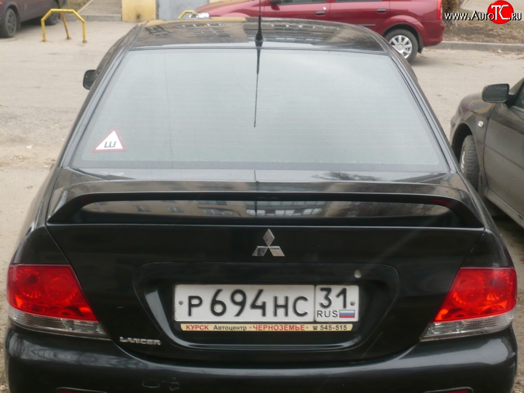 3 999 р. Средний спойлер 2.0 стандарт Mitsubishi Lancer 9 2-ой рестайлинг седан (2005-2009) (Без места под стоп-сигнал, Неокрашенный)  с доставкой в г. Тамбов