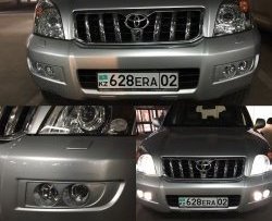 11 799 р. Комплект масок для ПТФ Sport  Toyota Land Cruiser Prado  J120 (2002-2009) (Неокрашенные)  с доставкой в г. Тамбов. Увеличить фотографию 6