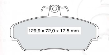 629 р. Колодка переднего дискового тормоза DAFMI INTELLI ГАЗ 3110 Волга (1997-2005)  с доставкой в г. Тамбов. Увеличить фотографию 3