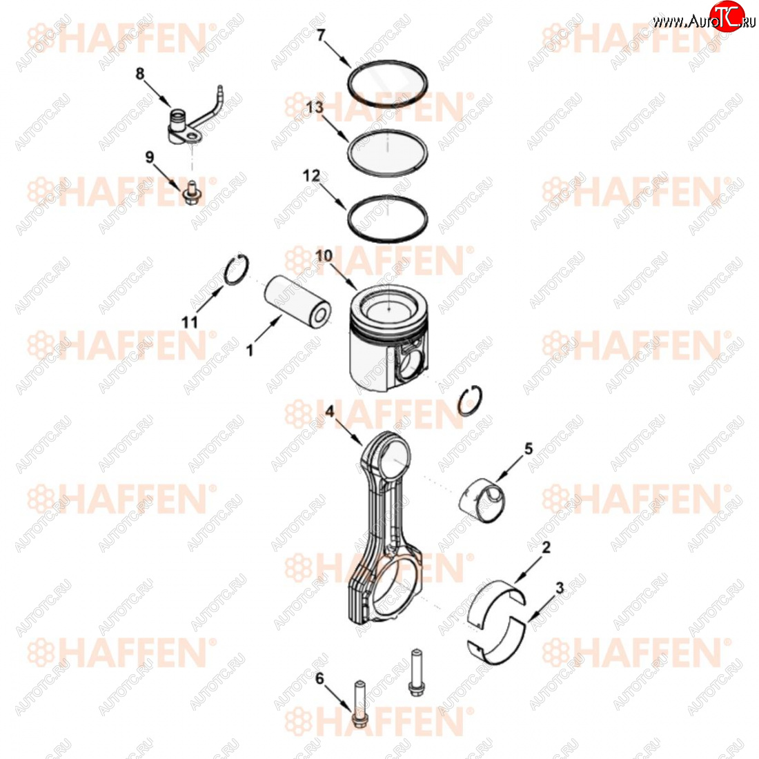 5 399 р. Комплект вкладышей шатунных (оригинал) ISF 2.8 HAFFEN ГАЗ Соболь 2217 автобус дорестайлинг  (1998-2002)  с доставкой в г. Тамбов