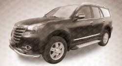 14 999 р. Алюминиевые пороги Slitkoff Optima Silver  Great Wall Hover H3 (2014-2016)  рестайлинг  с доставкой в г. Тамбов. Увеличить фотографию 2