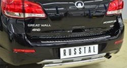 Защита заднего бампера (Ø75x42 мм, нержавейка) Russtal Great Wall Hover H6 (2012-2016)